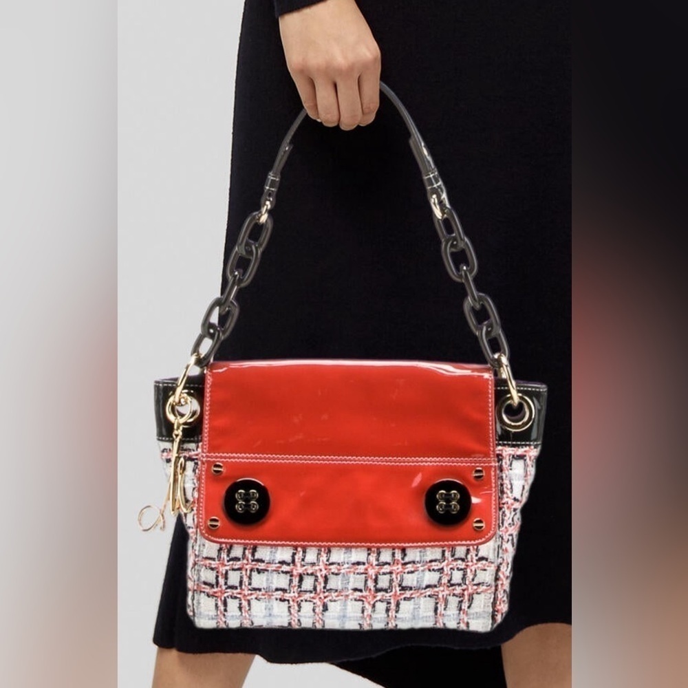 Milly Tweed Chain Link Purse